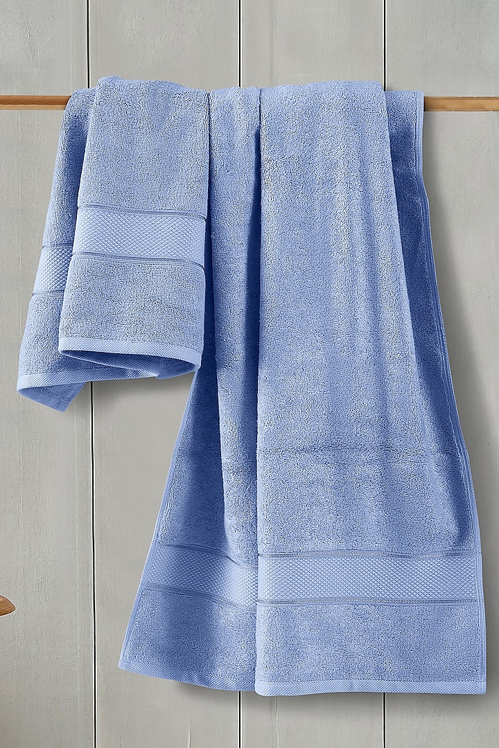 Blue Pure Bamboo Bath Towel by Malako