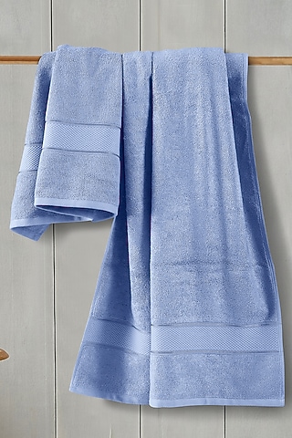 Blue Pure Bamboo Bath Towel by Malako