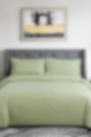Sage Green Cotton Duvet Cover by Malako