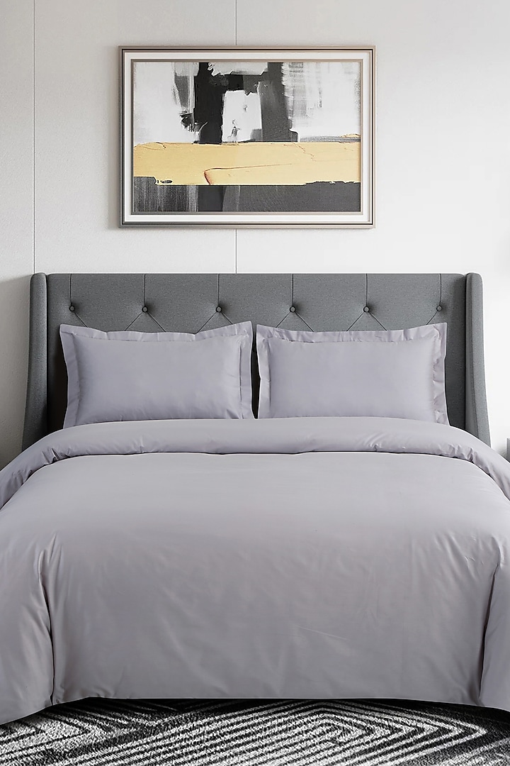 Grey Cotton Duvet Cover by Malako