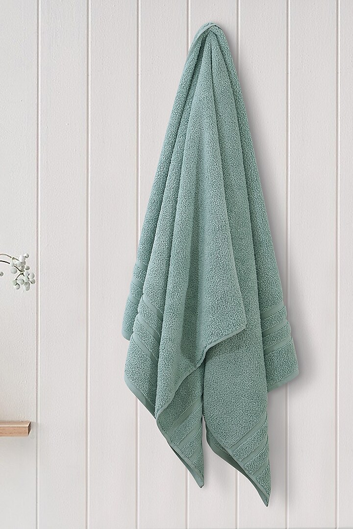 Green Cotton Bath Towel by Malako at Pernia's Pop Up Shop