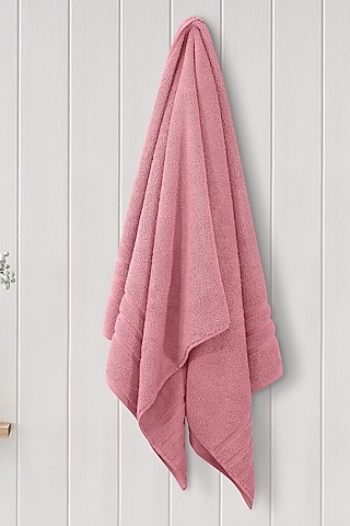Rose Pink Cotton Hand Towel Set by Malako