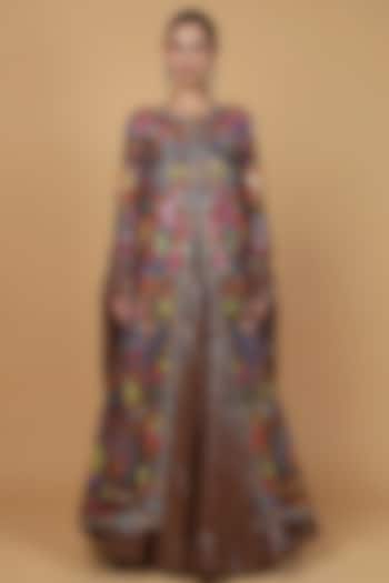 Mocha Brown Sequins Sheeting Jacket Wedding Lehenga Set by Milu Madan at Pernia's Pop Up Shop