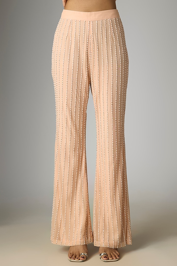 Pink Net Cutdana Work Jacket Set by Malasa at Pernia's Pop Up Shop