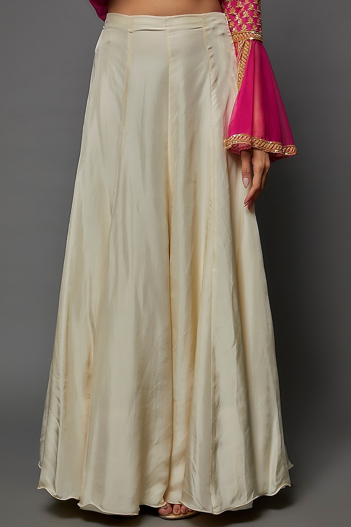 Pink Georgette Embroidered Kurta Set by Malasa at Pernia's Pop Up Shop