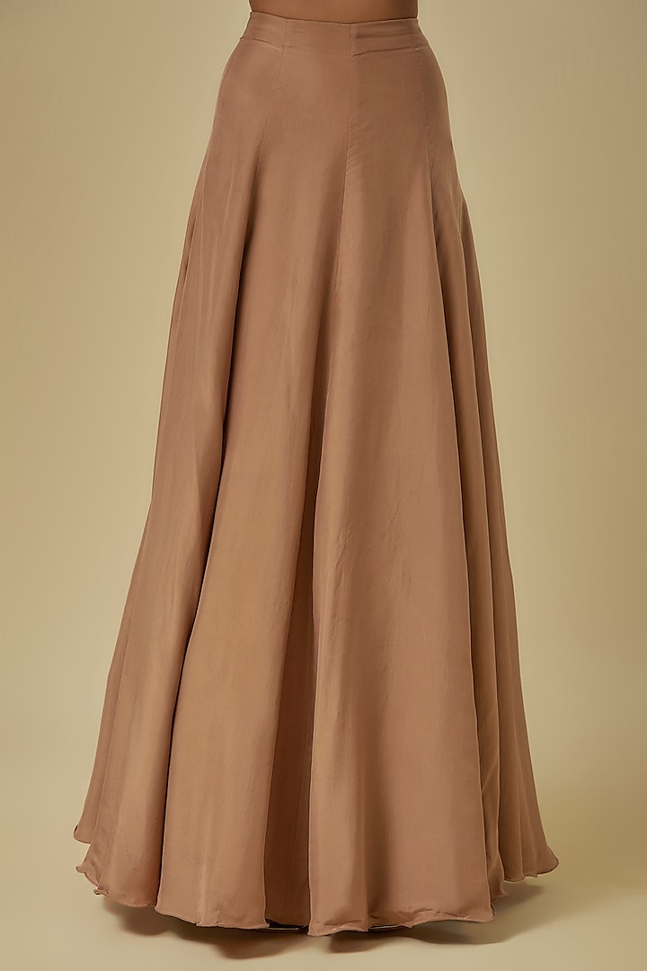 Champagne Georgette Cutdana Work Jacket Set by Malasa at Pernia's Pop Up Shop