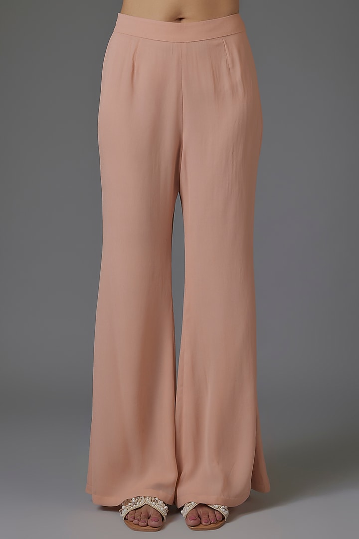 Pink Georgette Cutdana Work Jacket Set by Malasa at Pernia's Pop Up Shop