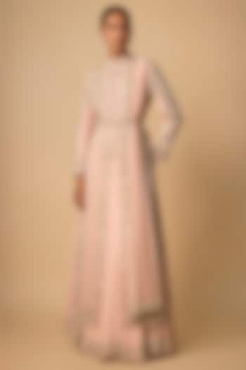 Pink Georgette Jacket Set by Malasa at Pernia's Pop Up Shop