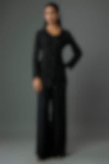 Black Silk Pant Set by Malasa at Pernia's Pop Up Shop