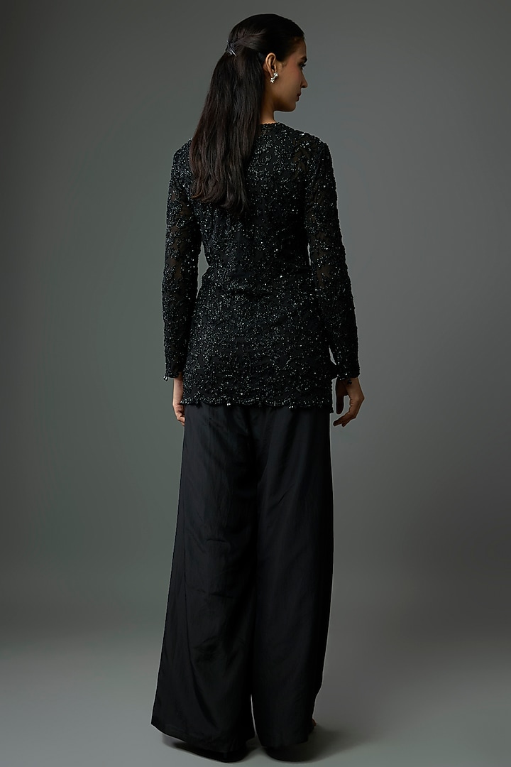 Black Silk Pant Set by Malasa at Pernia's Pop Up Shop