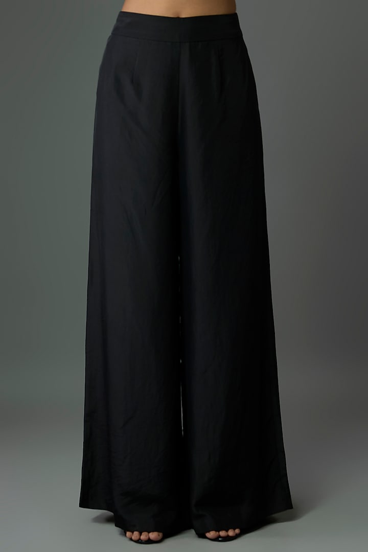 Black Silk Pant Set by Malasa at Pernia's Pop Up Shop