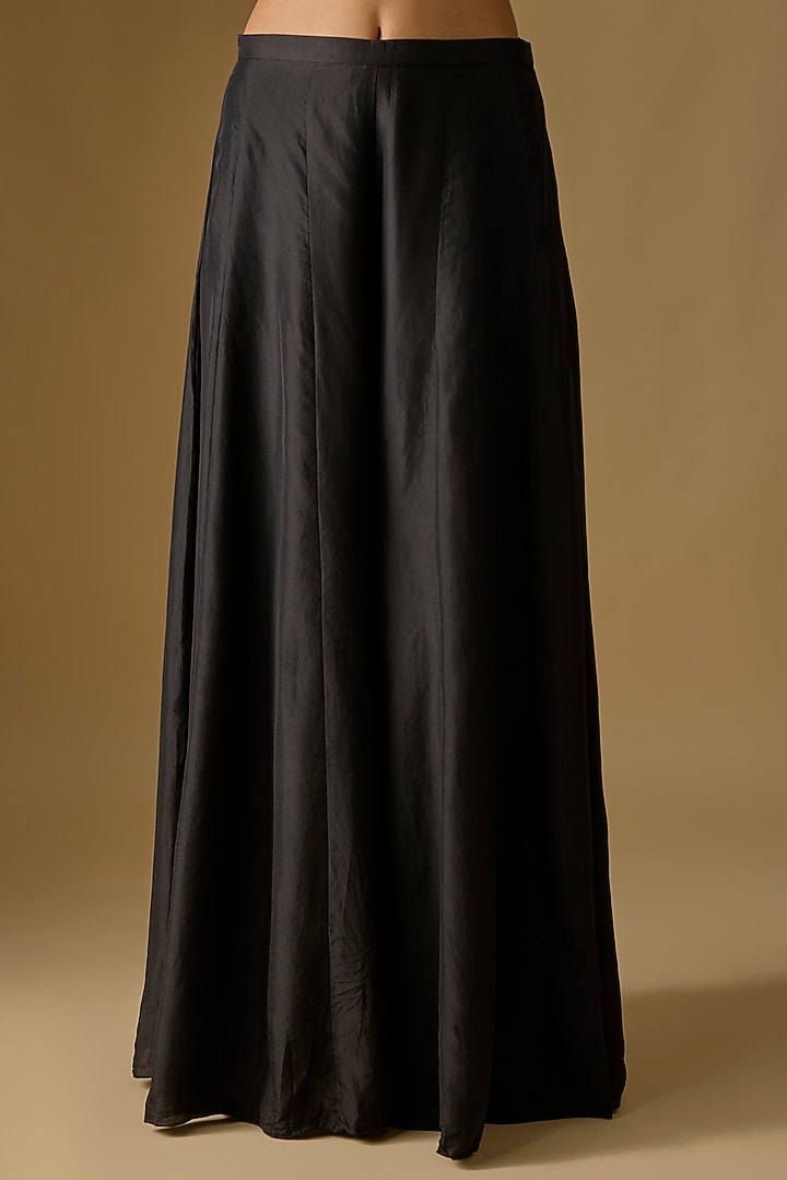Black Organza Cutdana Work Jacket Set by Malasa at Pernia's Pop Up Shop
