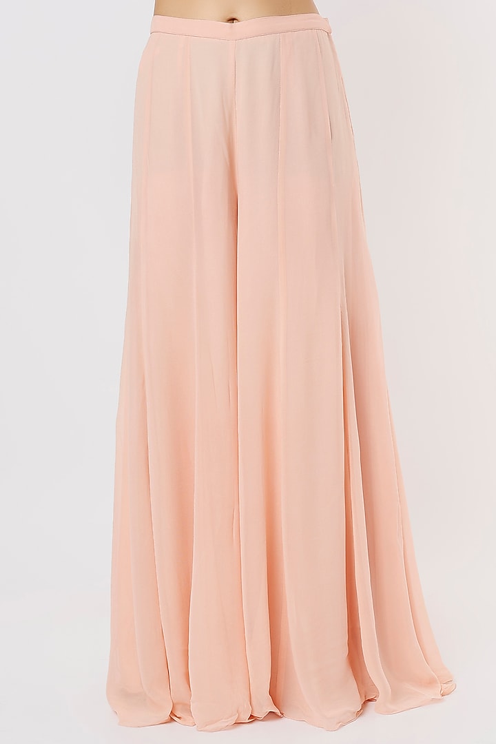 Pink Wedding Sharara Set In Georgette by Malasa at Pernia's Pop Up Shop