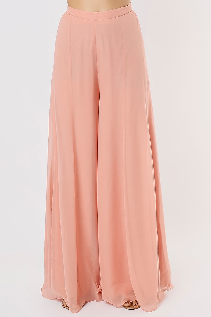 Pink Wedding Sharara Set In Georgette by Malasa at Pernia's Pop Up Shop