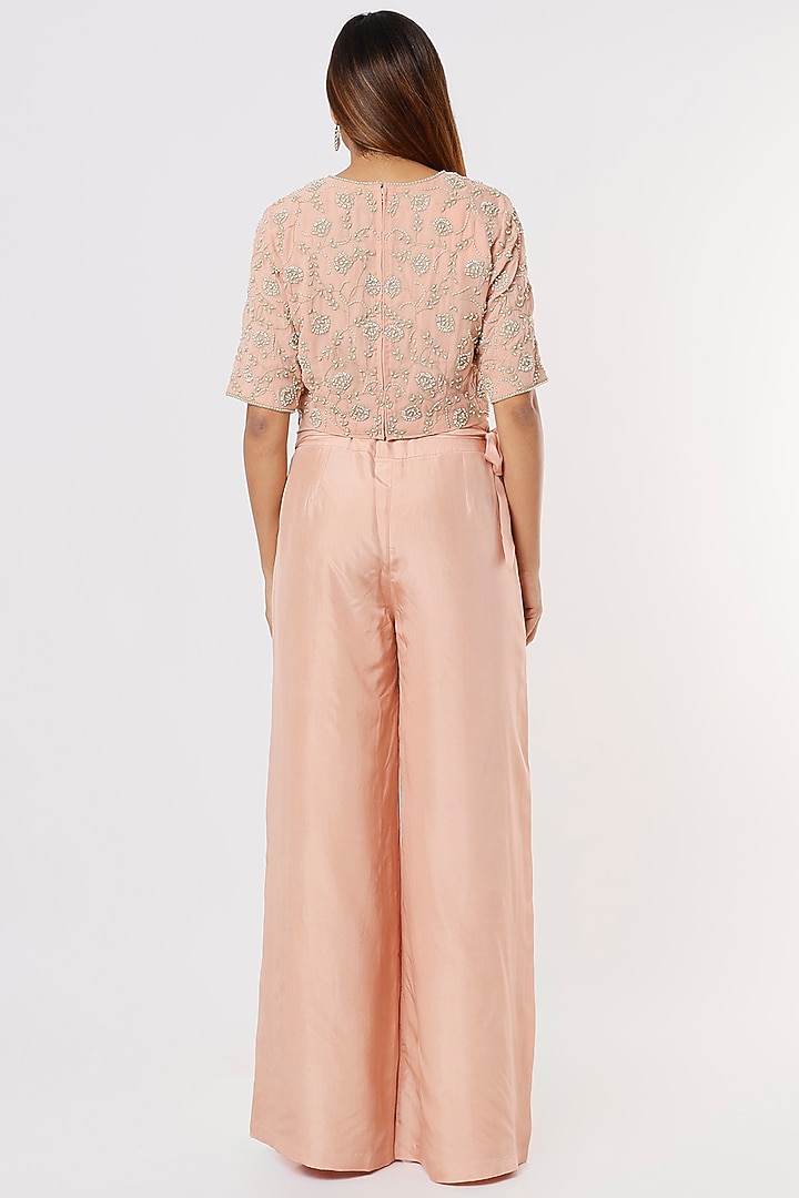 Pink Pant Set In Silk Satin by Malasa at Pernia's Pop Up Shop