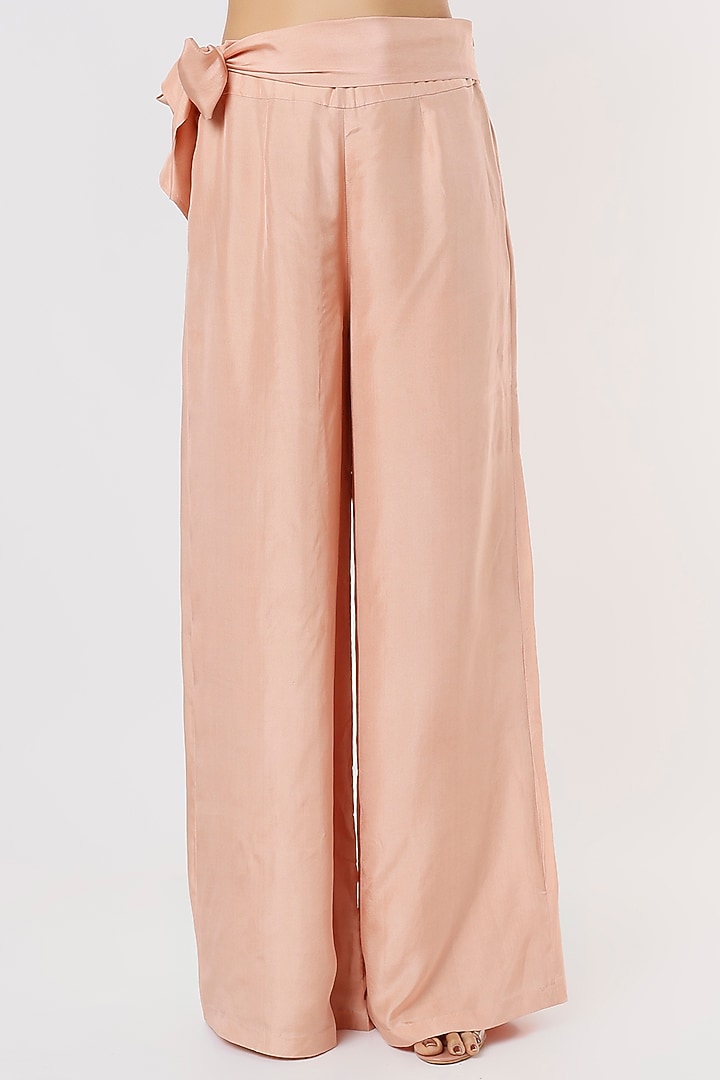 Pink Pant Set In Silk Satin by Malasa at Pernia's Pop Up Shop