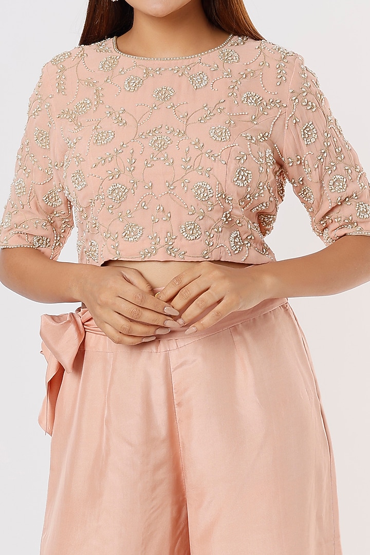 Pink Pant Set In Silk Satin by Malasa at Pernia's Pop Up Shop