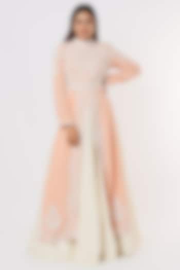 Pink Embroidered Jacket Set by Malasa at Pernia's Pop Up Shop