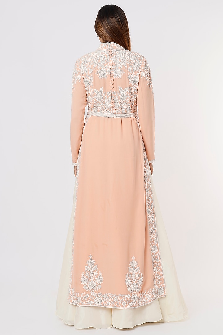 Pink Embroidered Jacket Set by Malasa at Pernia's Pop Up Shop
