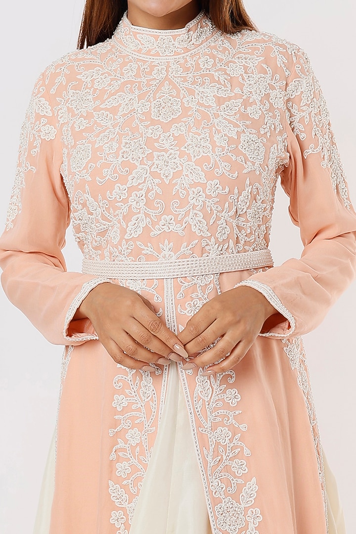 Pink Embroidered Jacket Set by Malasa at Pernia's Pop Up Shop
