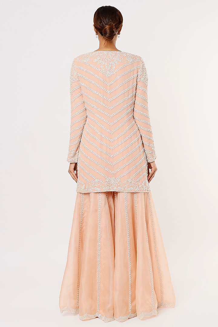 Pink Embroidered Bridal Sharara Set by Malasa at Pernia's Pop Up Shop