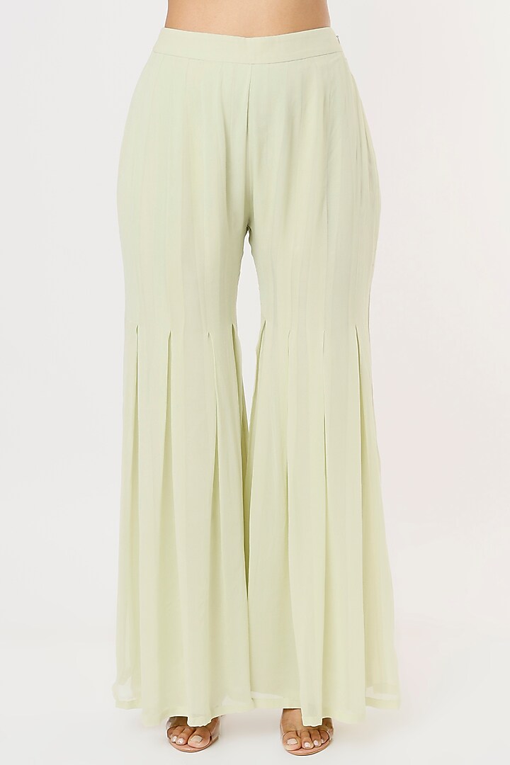 Mint Green Embroidered Kurta Set by Malasa at Pernia's Pop Up Shop