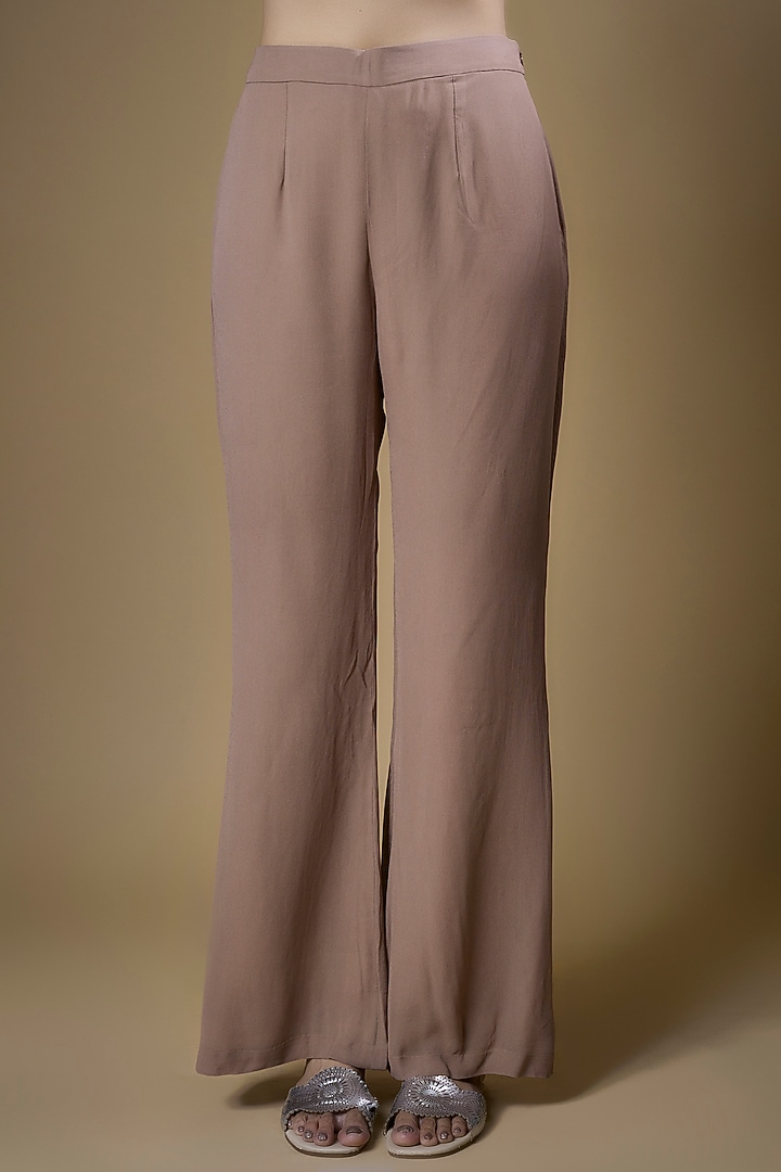 Champagne Georgette Pant Set by Malasa at Pernia's Pop Up Shop