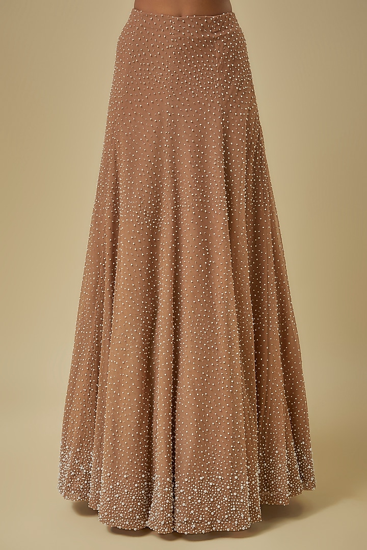Champagne Net Cutdana Work Cape Set by Malasa at Pernia's Pop Up Shop