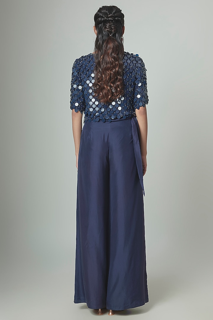 Champagne Satin Silk Pant Set by Malasa at Pernia's Pop Up Shop