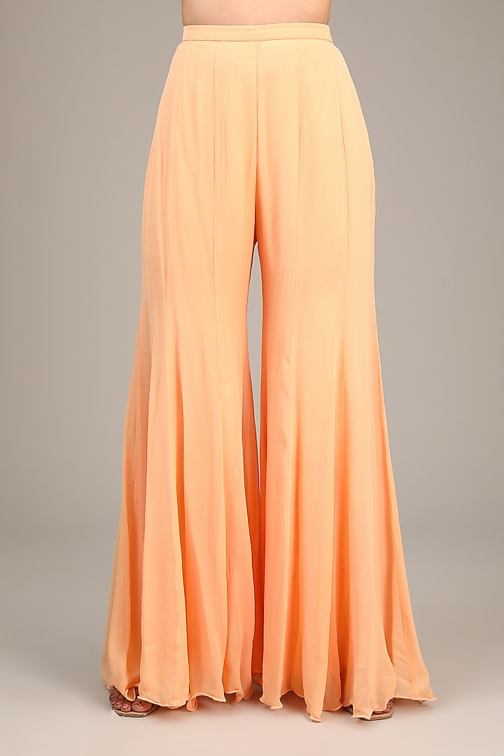 Peach Net Cutdana Work Cape Set by Malasa at Pernia's Pop Up Shop