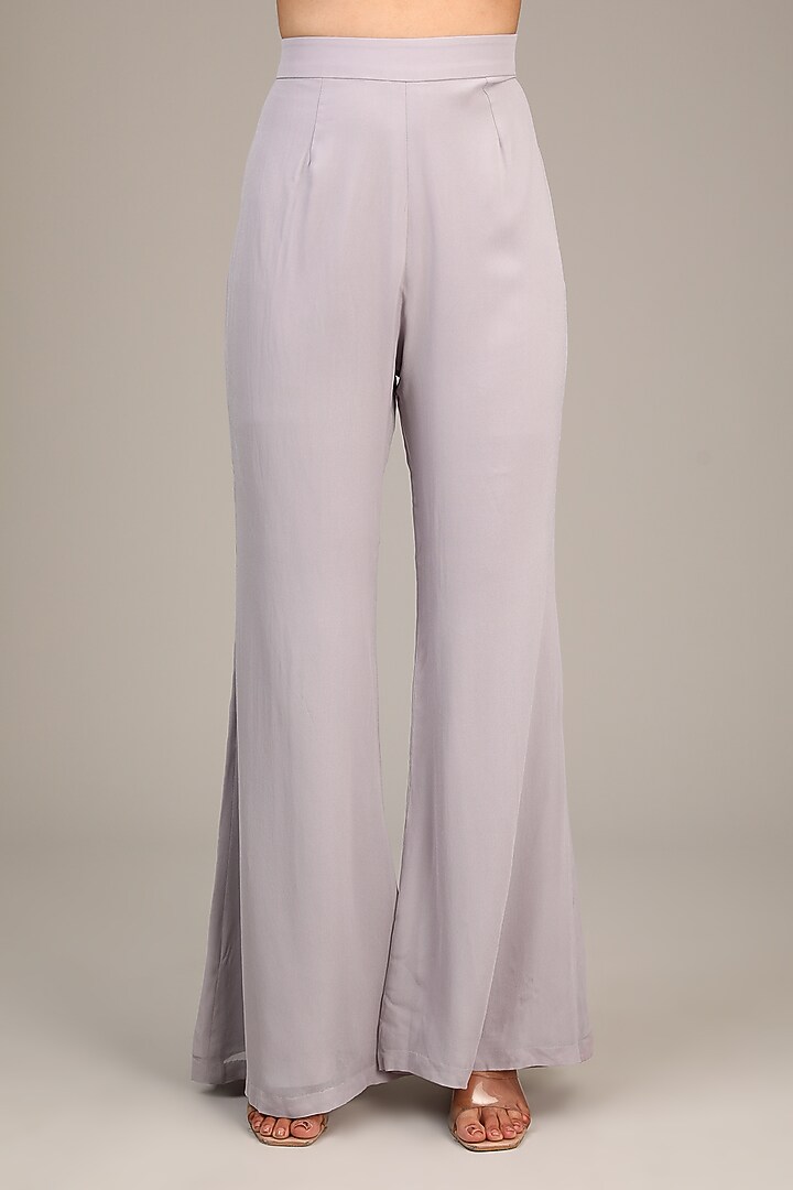 Lilac Georgette Cutdana Work Jacket Set by Malasa at Pernia's Pop Up Shop