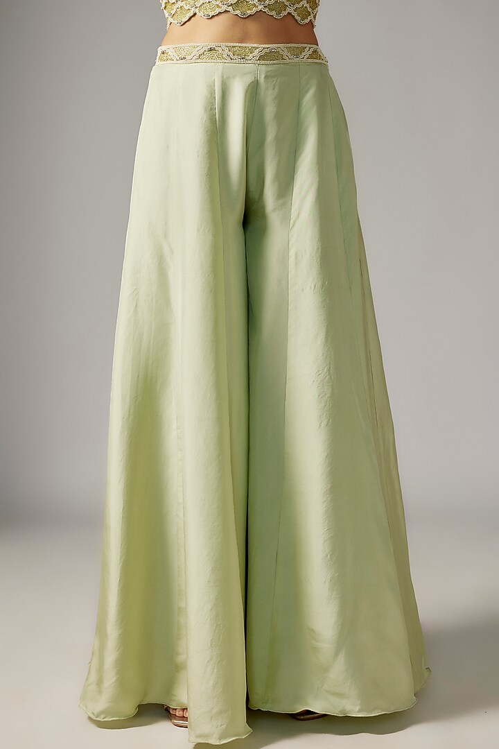 Seafoam Net Cutdana Work Cape Set by Malasa at Pernia's Pop Up Shop