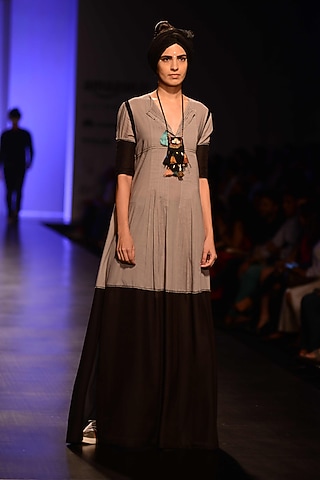 Khadi Color Shakti Long Kurta by Malini Ramani