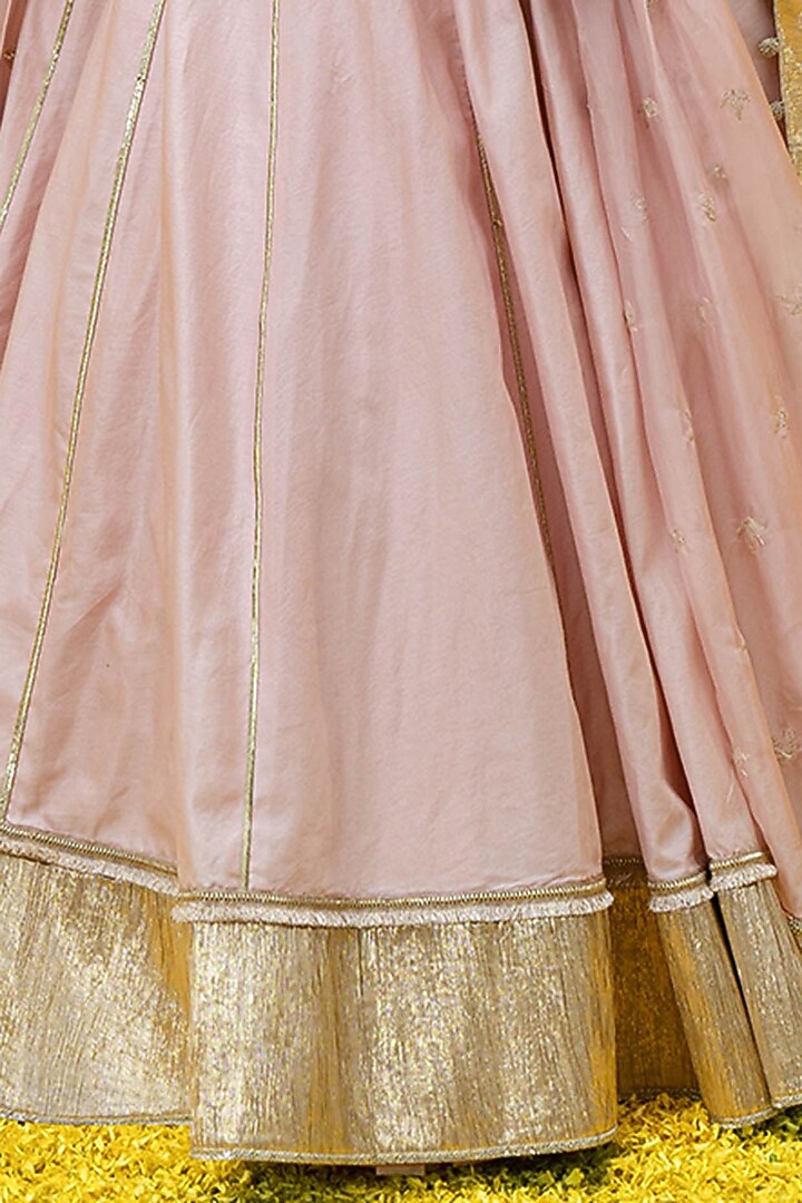 Blush Pink Hand Embroidered Wedding Lehenga Set by Mahima Mahajan at Pernia's Pop Up Shop