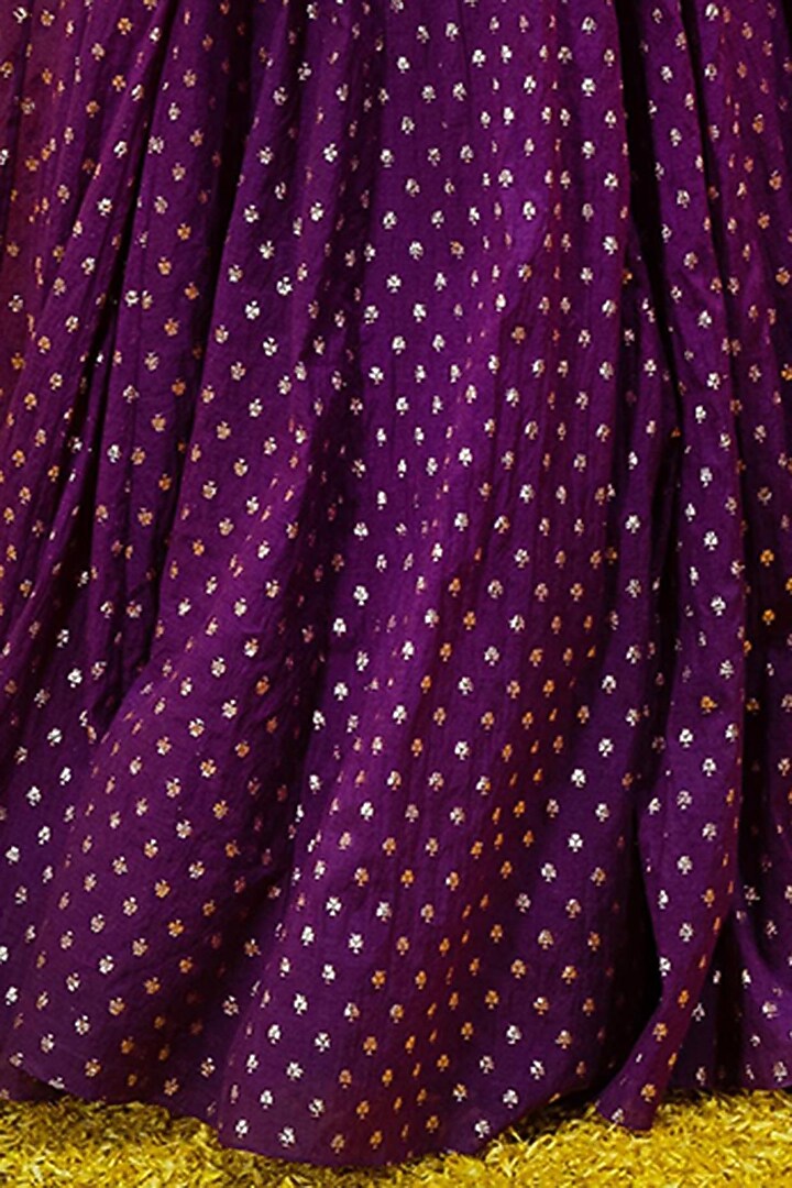 Purple Embroidered Wedding Anarkali Set by Mahima Mahajan at Pernia's Pop Up Shop