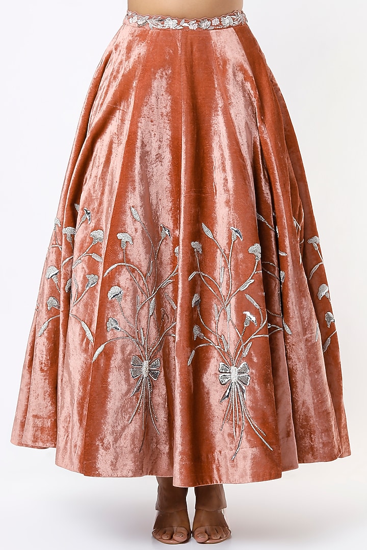 Tango Pink Organza & Velvet Wedding Lehenga Set by Mahima Mahajan at Pernia's Pop Up Shop