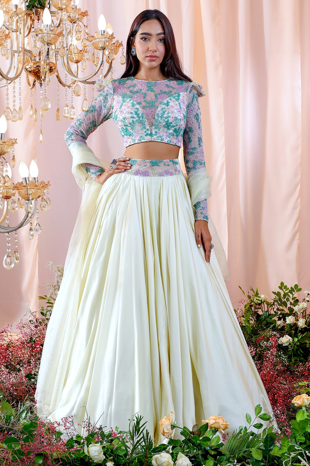 Lehenga Set-Jade main image 1