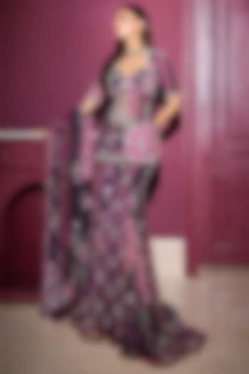 Grapevine Organza Sharara Set by Mahima Mahajan at Pernia's Pop Up Shop
