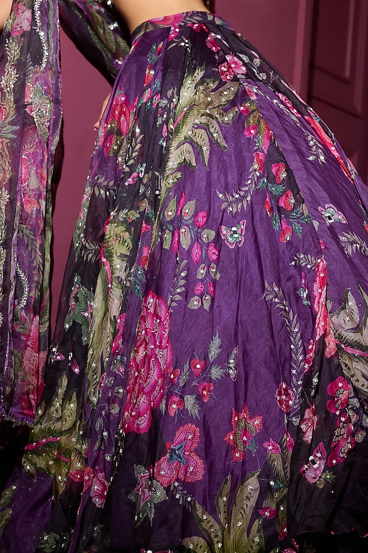 Grapevine Organza Hand Embroidered Wedding Lehenga Set by Mahima Mahajan at Pernia's Pop Up Shop