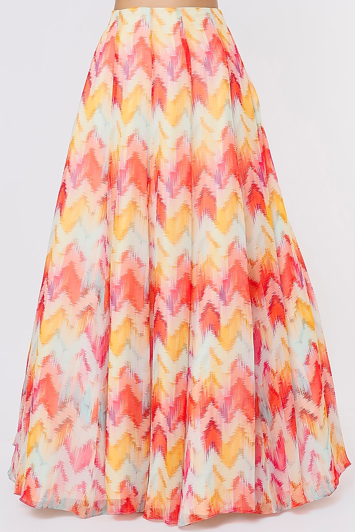 Multi-Colored Printed Lehenga Set by Magic Mirror at Pernia's Pop Up Shop