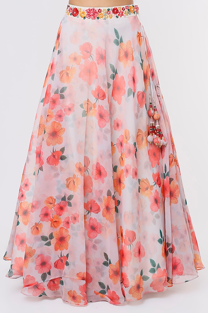 Ivory Printed Wedding Lehenga Set by Magic Mirror at Pernia's Pop Up Shop