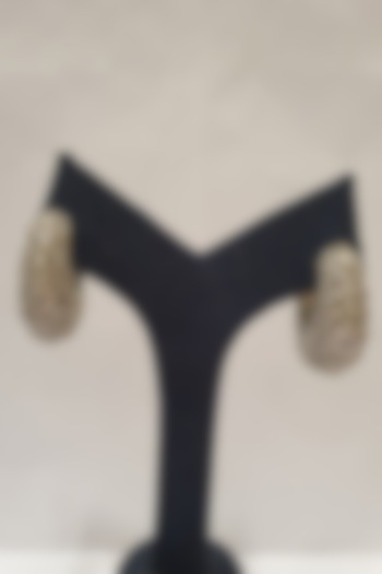 Silver Finish Bali Earrings by Moh-Maya By Disha Khatri at Pernia's Pop Up Shop