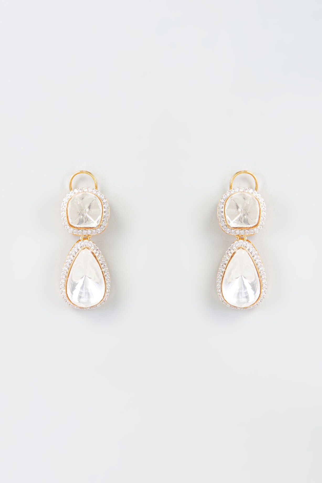 Gold Finish Kundan Polki Dangler Earrings by Moh-Maya by Disha Khatri at  Pernia's Pop Up Shop 2025