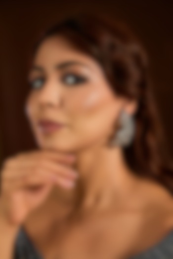 Silver Finish Zircon Earcuffs by Moh-Maya by Disha Khatri at Pernia's Pop Up Shop