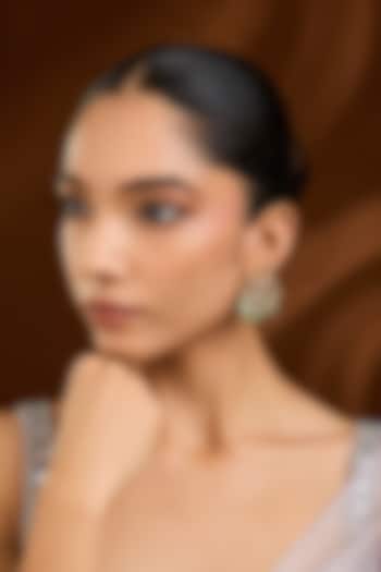 Gold Finish Dangler Earrings by Moh-Maya by Disha Khatri at Pernia's Pop Up Shop