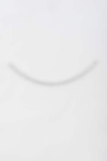 Silver Finish Zircon Anklets (Set Of 2) by Moh-Maya by Disha Khatri at Pernia's Pop Up Shop