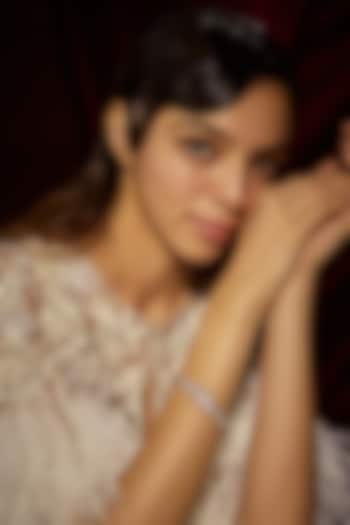 Rose Gold Finish Zircon Oval Bracelet by Moh-Maya by Disha Khatri at Pernia's Pop Up Shop