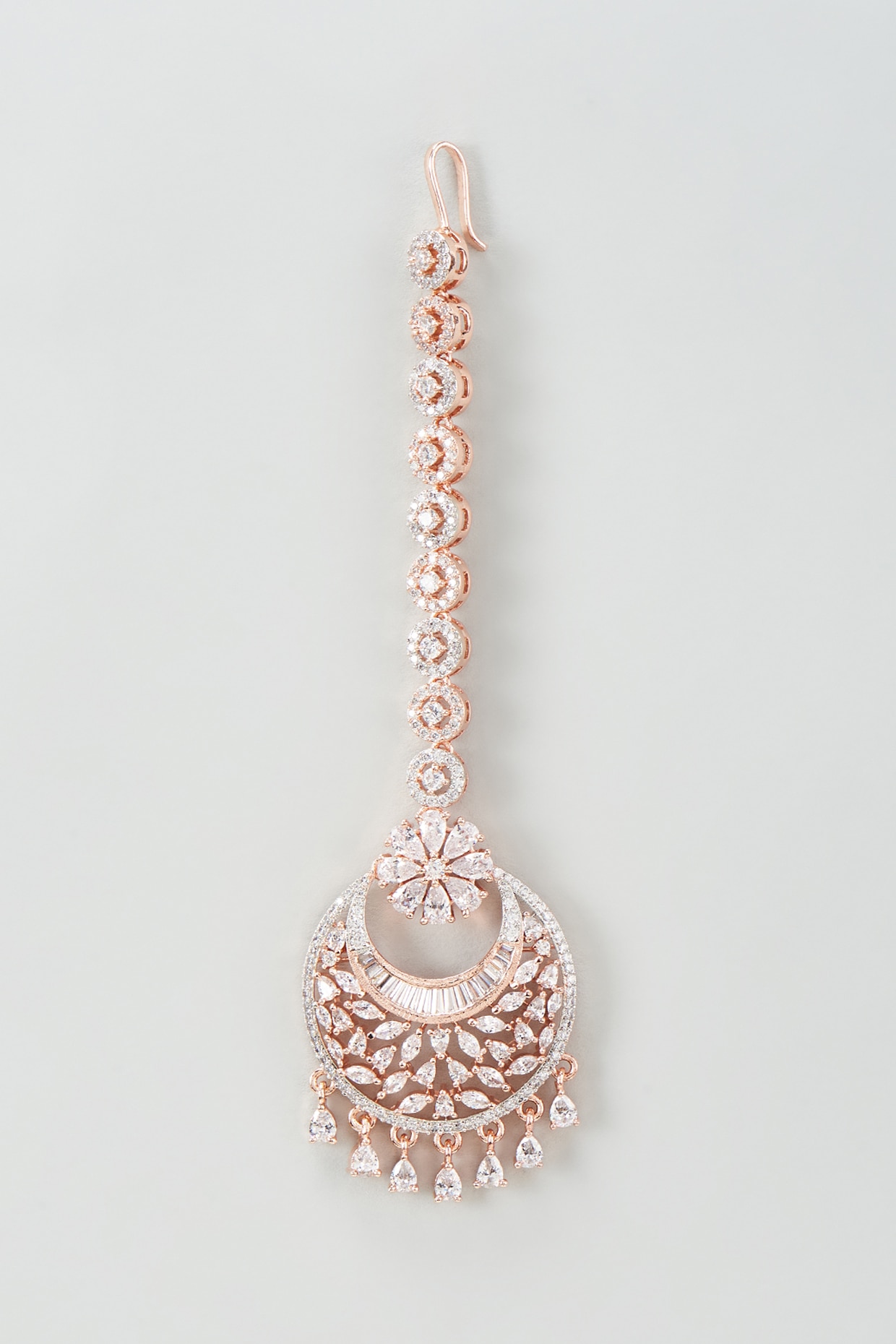 Pink maang tikka online clearance
