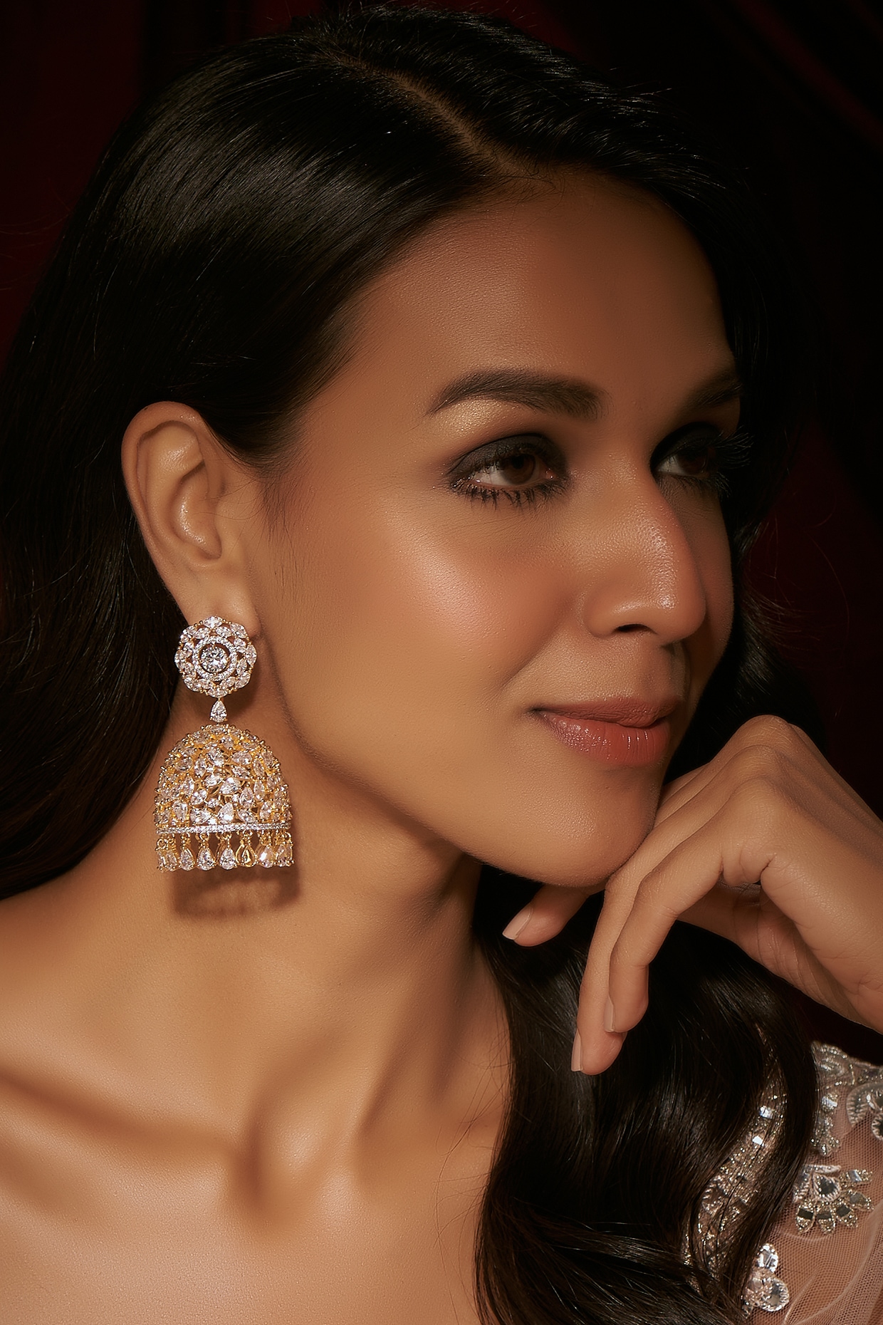 Zircon jhumkas outlet