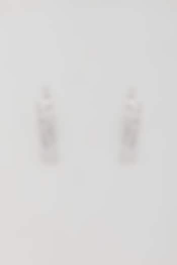 Silver Finish Zircon Dangler Earrings by Moh-Maya by Disha Khatri at Pernia's Pop Up Shop